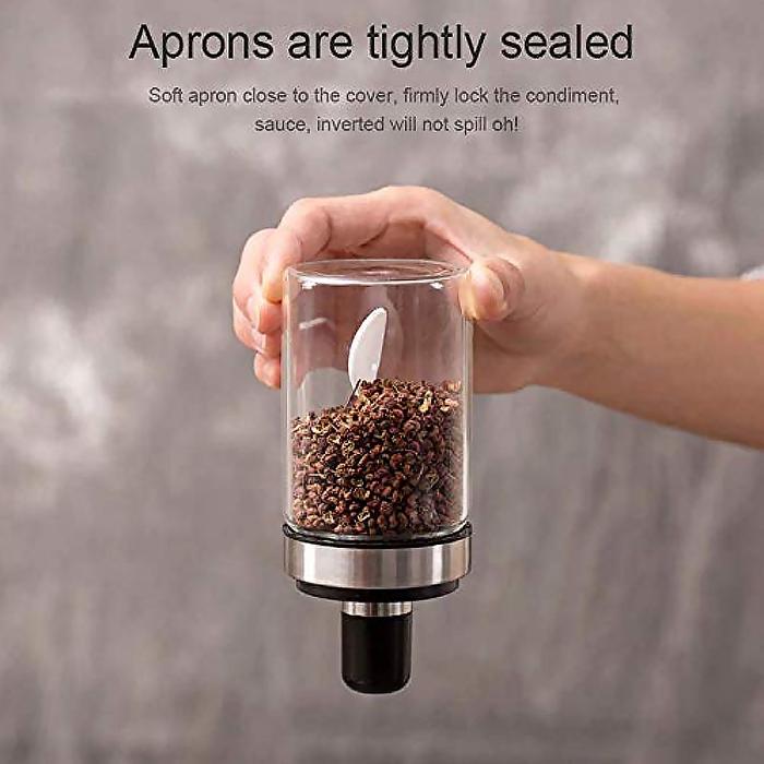 PourSet — 5-Piece Glass Oil Dispenser & Spice Jar Set