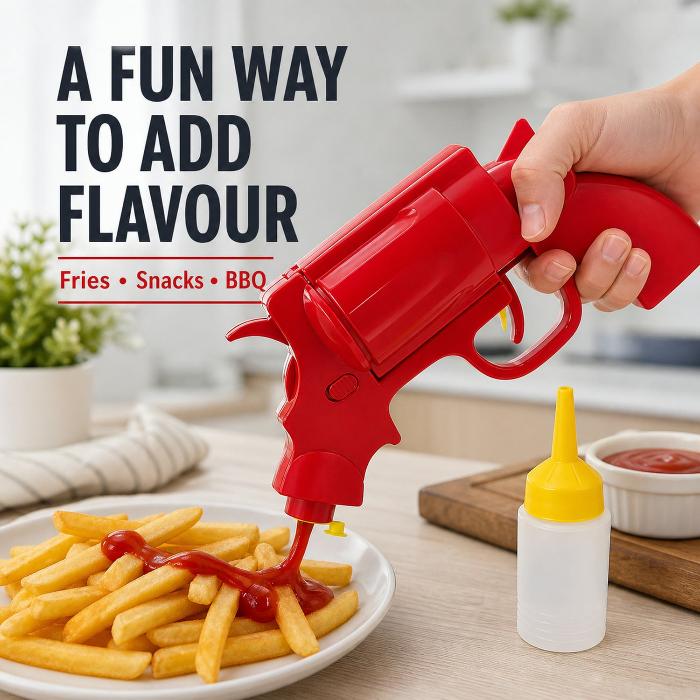 SauceShot — Trigger Ketchup & Sauce Dispenser Gun, Refillable